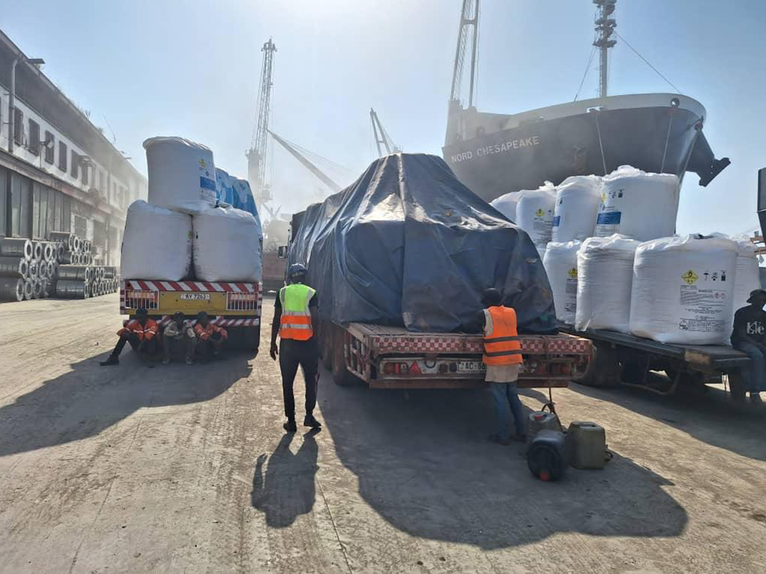 Chargement big bags au Port Autonome de Conakry